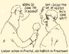 Cartoon: freital (small) by Andreas Prüstel tagged freital,sachsen,ausland,asylanten,flüchtlingsunterkunft,proteste,ausländerfeindlichkeit,rechtsradikal,krätze,freetown,sierra,leone,cartoon,karikatur,andreas,pruestel