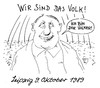 Cartoon: friedlicher revolutionär (small) by Andreas Prüstel tagged leipzig,ddr,1989,friedliche,revolution,volker,volk,umsturz,cartoon,karikatur,andreas,pruestel