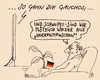 Cartoon: gauchos usw (small) by Andreas Prüstel tagged fußballweltmeisterschaft,fußballweltmeister,nationalmannschaft,fanmeile,siegertänzchen,fangesänge,endspielgegner,argentinien,gauchos,herrenmenschen,cartoon,karikatur,andreas,pruestel