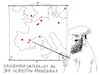 Cartoon: geographie (small) by Andreas Prüstel tagged terroranschläge,spanien,barcelona,cambrils,islamisten,is,abendschule,geographie,nizza,paris,london,madrid,brüssel,berlin,stockholm,cartoon,karikatur,andreas,pruestel