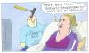 Cartoon: gerichtsshow (small) by Andreas Prüstel tagged tv,mutter,kind,gewalt,privatfernsehen