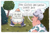 Cartoon: grundbesitzer (small) by Andreas Prüstel tagged kapitalismuskritik,grundbesitz,garten,cartoon,karikatur,andreas,pruestel