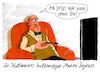 Cartoon: halbherzig (small) by Andreas Prüstel tagged medien,tv,medienschelte,medienboykott,cartoon,karikatur,andreas,pruestel