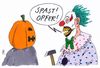 Cartoon: halloween 2016 (small) by Andreas Prüstel tagged halloween,horrorclowns,gruselclowns,spast,opfer,cartoon,karikatur,andreas,pruestel