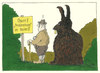 Cartoon: in wald und flur (small) by Andreas Prüstel tagged wald,hase,mutationen,wanderer,urlaub,naturfreund,warnschild,klimawandel,cartoon,karikatur,andreas,pruestel