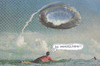 Cartoon: innerirdisch (small) by Andreas Prüstel tagged qualle,surfen,innerirdisch,erscheinung