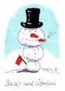 Cartoon: kaltes bild (small) by Andreas Prüstel tagged winter,schneemann,kälte,basis,überbau,cartoon,karikatur,andreas,pruestel