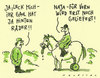 Cartoon: lieferengpass (small) by Andreas Prüstel tagged ross,pferd,reiter,mobilität,geschwindigkeit