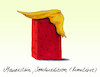 Cartoon: limitiert (small) by Andreas Prüstel tagged usa,trump,mauerbau,nationaler,notstand,mauerstein,cartoon,karikatur,andreas,pruestel