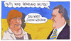 Cartoon: merkel poroschenko (small) by Andreas Prüstel tagged angela,merkel,bundeskanzlerin,petro,poroschenko,staatspräsident,deutschland,ukraine,ostukraine,russland,konflikt,hilfe,cartoon,karikatur,andreas,pruestel