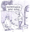 Cartoon: mit hund (small) by Andreas Prüstel tagged puff,prostituierte,freier,haustier,hund,extrakosten,extras,cartoon,karikatur,andreas,pruestel