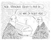 Cartoon: moderator (small) by Andreas Prüstel tagged tod,geruch,sarg,moder,moderator,cartoon,karikatur,andreas,pruestel