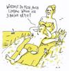 Cartoon: nachfrage (small) by Andreas Prüstel tagged strand,urlaub,freizeit,paar,beziehung,amputation,behinderung,gliedmaßen,liebe,cartoon,andreas,prüstel