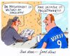 Cartoon: news (small) by Andreas Prüstel tagged news,bad,good,pressefreiheit,zeitung,nachrichten,fußball,england,premier,league,meisterschaft,leicester,city,underdog,sensation,jamie,vardy,cartoon,karikatur,andreas,pruestel