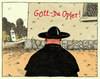 Cartoon: opfer (small) by Andreas Prüstel tagged gott kirche jugendsprache