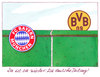 Cartoon: pokalfinale (small) by Andreas Prüstel tagged fußball,pokalfinale,fc,bayern,münchen,borussia,dortmund,bvb,berlin,olympiastadion,rivalität,deutsche,teilung,berliner,mauer,cartoon,karikatur,andreas,pruestel