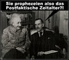 Cartoon: postfaktisch (small) by Andreas Prüstel tagged postfaktisches,zeitalter,albert,einstein,thomas,mann,prophezeiung,cartoon,collage,andreas,pruestel