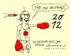 Cartoon: prost neujahr! (small) by Andreas Prüstel tagged neujahr,silvester,2012