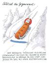 Cartoon: rodlerrätsel (small) by Andreas Prüstel tagged thüringen,oberhof,rennrodeln,rodler,rätsel,training,rostbratwurst,cartoon,andreas,prüstel,wintersport,leistungssport