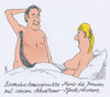 Cartoon: schwanz (small) by Andreas Prüstel tagged achselhaar,körperbehaarung,achselhaarpferdeschwanz,mario,paar,amm,frau,beeindruckung,cartoon,karikatur,andreas,pruestel