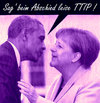 Cartoon: servus (small) by Andreas Prüstel tagged usa,deutschland,obama,merkel,ttip,abschied,hannover,cartoon,collage,andreas,pruestel