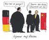 Cartoon: sigmar auf reisen (small) by Andreas Prüstel tagged sigmar,gabriel,wirtschaftsminister,spd,reisen,china,reis,sack,wirtschaftsverhandlungen,dick,cartoon,karikatur,andreas,pruestel