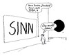 Cartoon: sinnig (small) by Andreas Prüstel tagged sinn,bildende,kunst,sinnbild,malerei,ausstellung,galerie,kunstbetrachter,preis,wertigkeit,cartoon,karikatur,andreas,pruestel