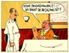 Cartoon: solidarität (small) by Andreas Prüstel tagged terroranschläge,paris,solidarität,deutschland,lebensart,essen,froschschenkel,restaurant,gast,bestellung,cartoon,karikatur,andreas,pruestel