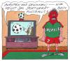 Cartoon: sportgerät (small) by Andreas Prüstel tagged sportfernsehen,fußball,gewinnspiele