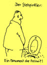 Cartoon: stehpinkler (small) by Andreas Prüstel tagged pinkeln,pissen,stehpinkler,gerichtsurteil,männer,cartoon,karikatur,andreas,pruestel