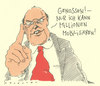 Cartoon: steinbrück (small) by Andreas Prüstel tagged peer,steinbrück,spd,kanzlerkandidat,nebeneinkünfte,transparenz