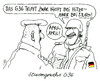 Cartoon: sturmgewehr (small) by Andreas Prüstel tagged bundeswehr,standardgewehr,sturmgewehr,g37,treffsicherheit,hitze,sturm,april,erster,cartoon,karikatur,andreas,pruestel