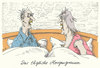 Cartoon: täglich (small) by Andreas Prüstel tagged grauen,morgengrauen,alltäglich,ehepaar,ehe,alter