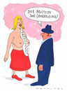 Cartoon: ton spezial (small) by Andreas Prüstel tagged brustton überzeugung brust geschlechter