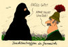 Cartoon: trachtentreffen (small) by Andreas Prüstel tagged sieben,elmau,proteste,protestanten,schwarzer,block,einheimische,trachten,garmisch,partenkirchen,cartoon,karikatur,andreas,pruestel