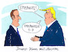 Cartoon: trump-macron (small) by Andreas Prüstel tagged staatsbesuch,emmanuel,macron,trump,usa,frankreich,softporno,emmanuelle,cartoon,karikatur,andreas,pruestel