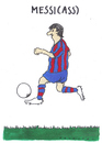 Cartoon: überirdisch (small) by Andreas Prüstel tagged messi fcbarcelona fussball genialität messias ass