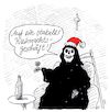 Cartoon: weihnachtsgeschäft (small) by Andreas Prüstel tagged weihnachten,weihnachtsgeschäft,tod,cartoon,karikatur,andreas,pruestel