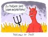 Cartoon: welcome to hell (small) by Andreas Prüstel tagged zwanzig,hamburg,proteste,schwarzer,block,welcome,to,hell,brandanschlag,porsche,hölle,teufel,cartoon,karikatur,andreas,pruestel