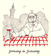 Cartoon: wien grinzing (small) by Andreas Prüstel tagged wien,grinzing,win,beisl,grinsen,cartoon,karikatur,andreas,pruestel