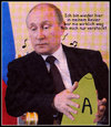 Cartoon: wladimir müller-putin (small) by Andreas Prüstel tagged putin,marius,müller,westernhagen,cartoon,collage,andreas,pruestel