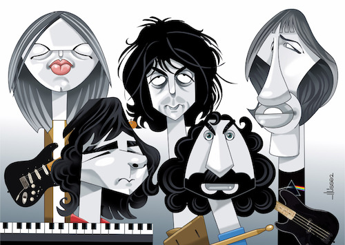 Cartoon: Pink Floyd (medium) by Ulisses-araujo tagged pink,floyd