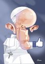 Cartoon: Pope Francisco (small) by Ulisses-araujo tagged pope,francisco,caricature