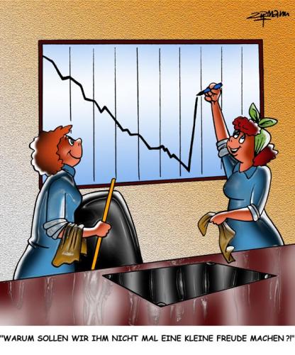 Cartoon: Freude (medium) by Georg Zitzmann tagged aktionäre,aktien,ag,kleinanleger,hauptversammlung,kurse,stock,market