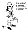 Cartoon: Wer ist denn der da? (small) by Georg Zitzmann tagged rätsel