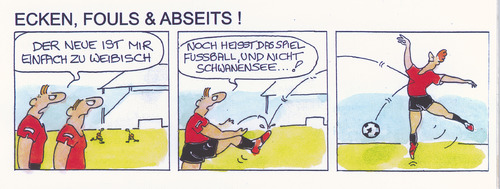 Cartoon: Ecken Fouls u. Abseits (medium) by Peter Gatsby tagged ecken,fouls,und,abseits,ecken,fouls,abseits,fußball,sport