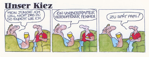 Cartoon: Unser Kiez (medium) by Peter Gatsby tagged menschen