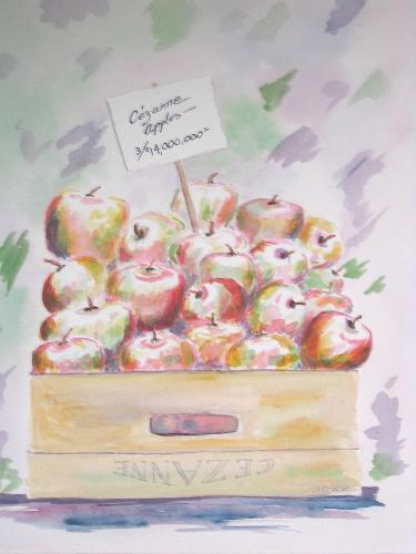 Cartoon: Cezanne Apples (medium) by Mike Dater tagged mike,dater,inkroom