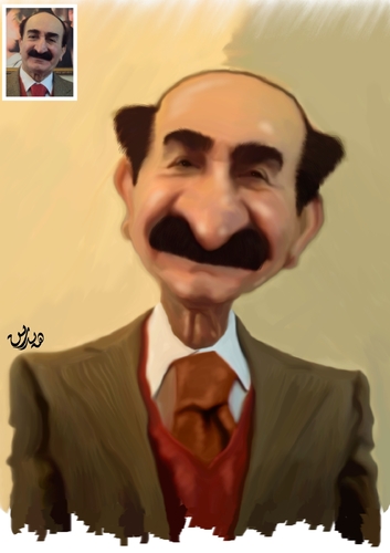 Cartoon: Ahmad Salar (medium) by handren khoshnaw tagged handren,khoshnaw,ahmed,salar,caricature,kurdistan