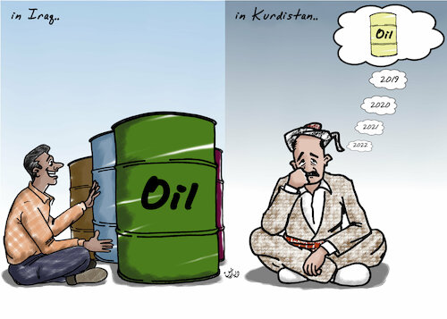 Corruption in distributing oil By handren khoshnaw | Politics Cartoon |  TOONPOOL